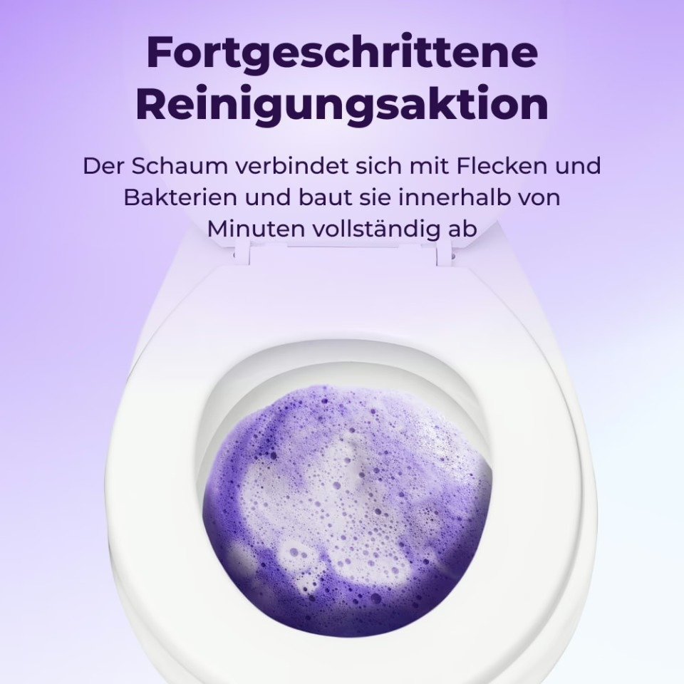 Fortgeschrittene Reinigungsaktion – Schaumwirkung